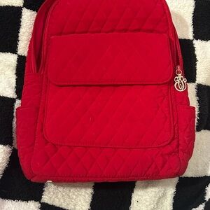 Vera Bradley Small Backpack, Goji Berry Red